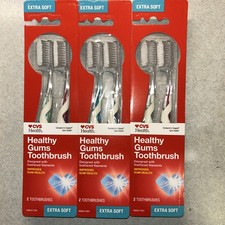 CVS Healthy Gums Toothbrush Extra Soft Lot Of 3 Packs 6 Toothbrushes Total