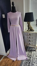 Lilac Co-Ord Set | Size U | New Without Tags | Wide Leg Trousers & Ribbed Top
