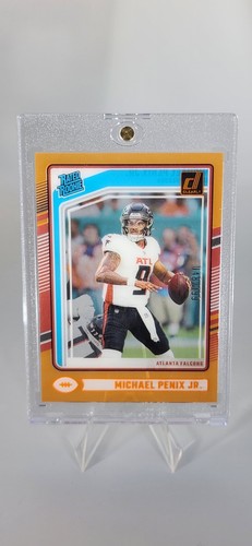Michael Penix Jr - 2024 Panini Clearly Donruss - Rated Rookie #59 RC Orange /199 - Picture 1 of 3