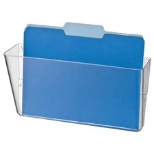 1InTheOffice Single Pocket Clear Wall File, Letter Size Expandable