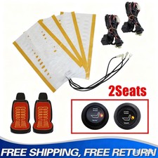 LOT NEW 12V Built-in Car Seat Heater Kit Fit 2 Seats Alloy Wire Fast Heating Pad