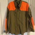 Cabela's Mens XL Hunting Shirt Green/ Orange