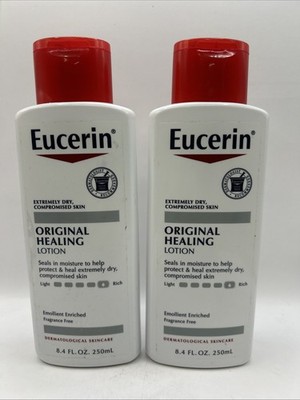 2x 8.4oz Eucerin Original Healing Lotion Very Dry Sensitive Skin Fragrance Free