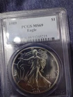 US Mint American Eagle 1989 PCGS MS69 1 oz 0.999 Silver Business Strike Coin