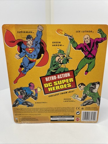 Retro-Action DC Super Heroes Superman Action Figure Mattel New NIP 2009 - Picture 6 of 9