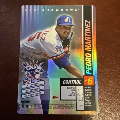 2002 MLB Showdown Pedro Martinez Super Season Foil Pennant Run #112