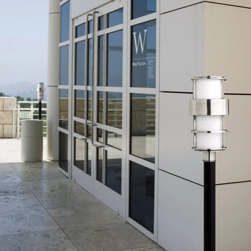 Hinkley Saturn 21 3/4" High Stainless Steel Post Mount Light - Picture 7 of 7