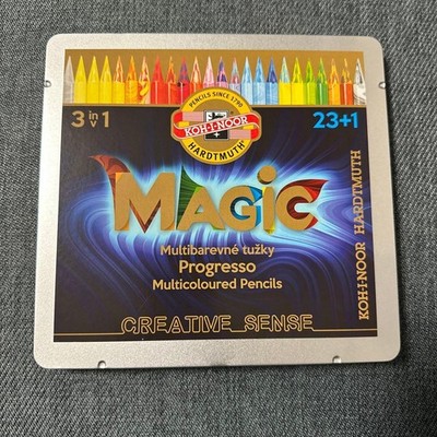 Unused Koh-I-Noor Magic Progresso 24 Color Set Snowflake Colored Pencils