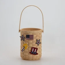 LONGABERGER BASKETS  AMERICANA TIE-ON SET 5 PIECES , NEW, FELT-NO BASKET-#24163