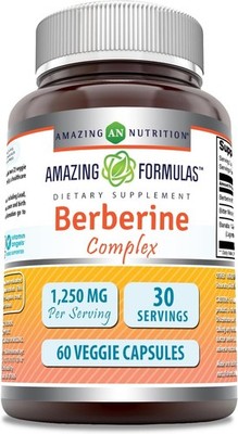 Amazing Formulas Berberine with Bitter Melon & Banaba Extract Complex | 1250 Mg