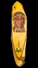 VTG Handmade Polish Black Madonna Of Czestochowa And Jasna Gora Decoupage Wood