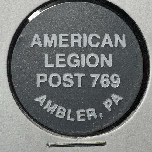 American Legion Post 769 Ambler, PA. GF (Same On Back) Plastic Token. P388 - Picture 2 of 4