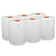 Scott 47035 8" x 580' 1-Ply Slimroll Towels - Orange Core/White (6/CT) New