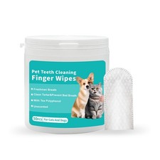 Pet Teeth Cleaning Wipes - Dental Finger Pads for Dogs Cats Bad Breath