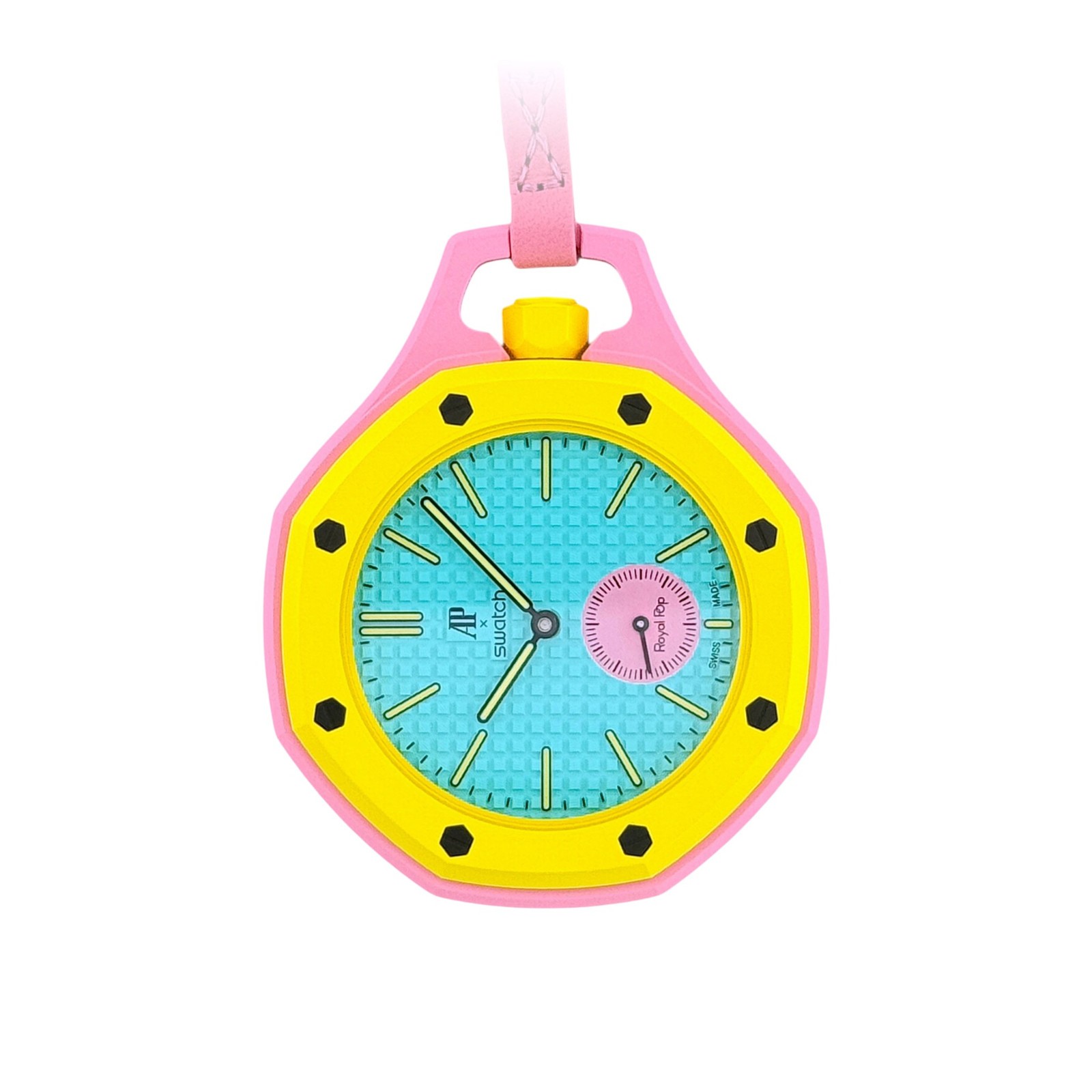 Swatch X Audemars Piguet AP Royal Pop OTG ROZ Mechanische Taschenuhr SSX03J100N