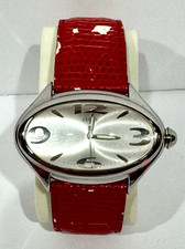 Vintage Women's Guess Watch G66197L Silver Oval Crystal Bubble New Battery