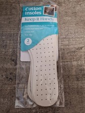 Keep It Handy Cotton Shoe Insoles Cut to Size,Comfortable Fit-Pack of 2 Pairs