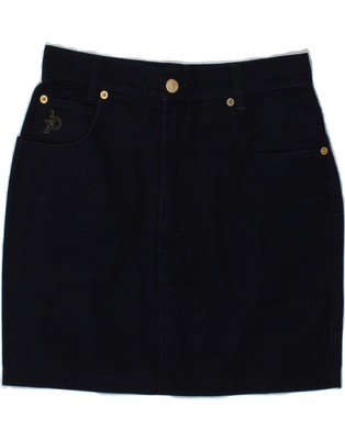 ROCCOBAROCCO Damen Jeansrock W30 Medium Navy Blau Baumwolle XP02