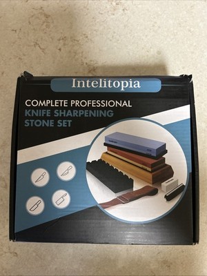 Intelitopia Complete Professional Knife Sharpening Stone Set