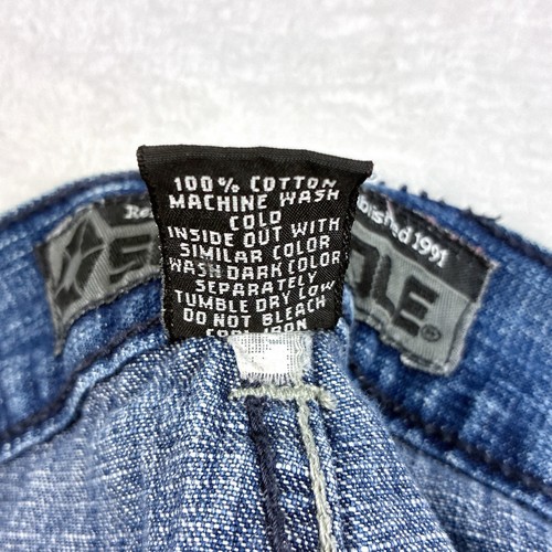 Jeans vintage Southpole Black Label gamba larga uomo 42 (40) gamba larga larghi larghi sbiaditi Y2K - Foto 10 di 10