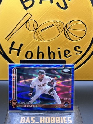 2024 Topps Chrome - #191 Marco Luciano (RC) Blue Wave /150