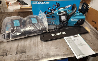 NEW Makita XCU04PT LXT 16'' 36v Brushless Chainsaw 2-18V Li-Ion Battery & Charger