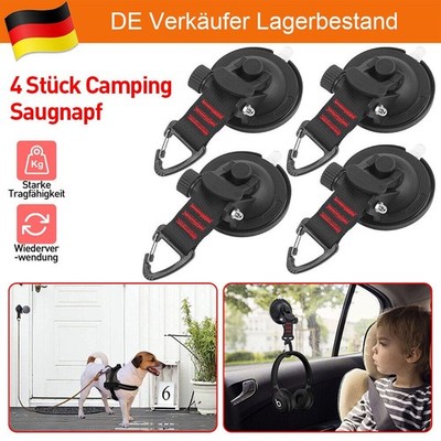 Saugnapf Camping Set Saugnäpfe Anker Saughaken Extra Stark bis 40KG Vakuum Haken