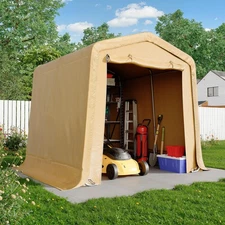 8x8FT Heavy Duty Outdoor Storage Shelter,Portable Garage Shelter for Garden T...