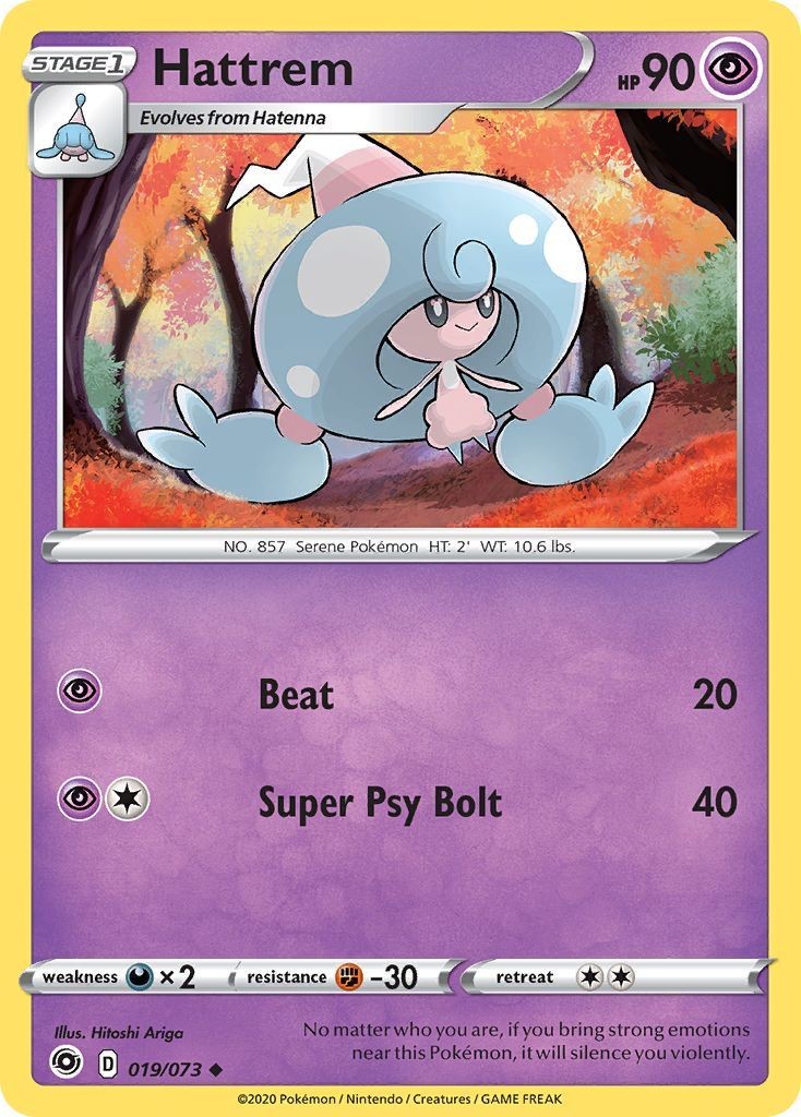Hattrem - 019/073 - Uncommon (Lp) Champion's Path - Psychic Pokémon