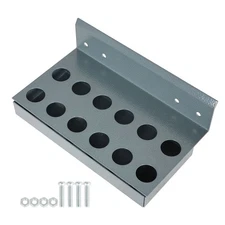 R8 Collets Rack - 12 Holes Heavy Gauge Steel Baked Enamel Paint Finish
