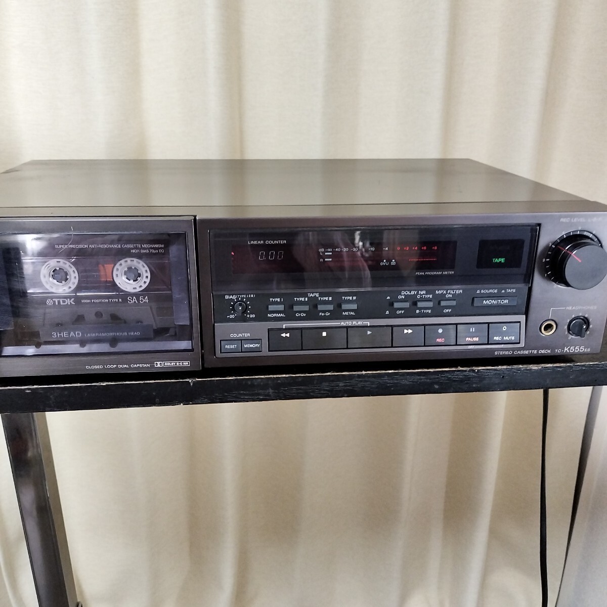 SONY TC-K555ES 3-Head Cassette Deck Used Working Vintage Audio Japan With Box