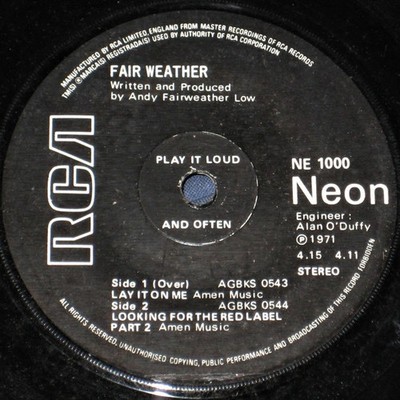 Fair Weather - Lay It On Me (7'', Single)