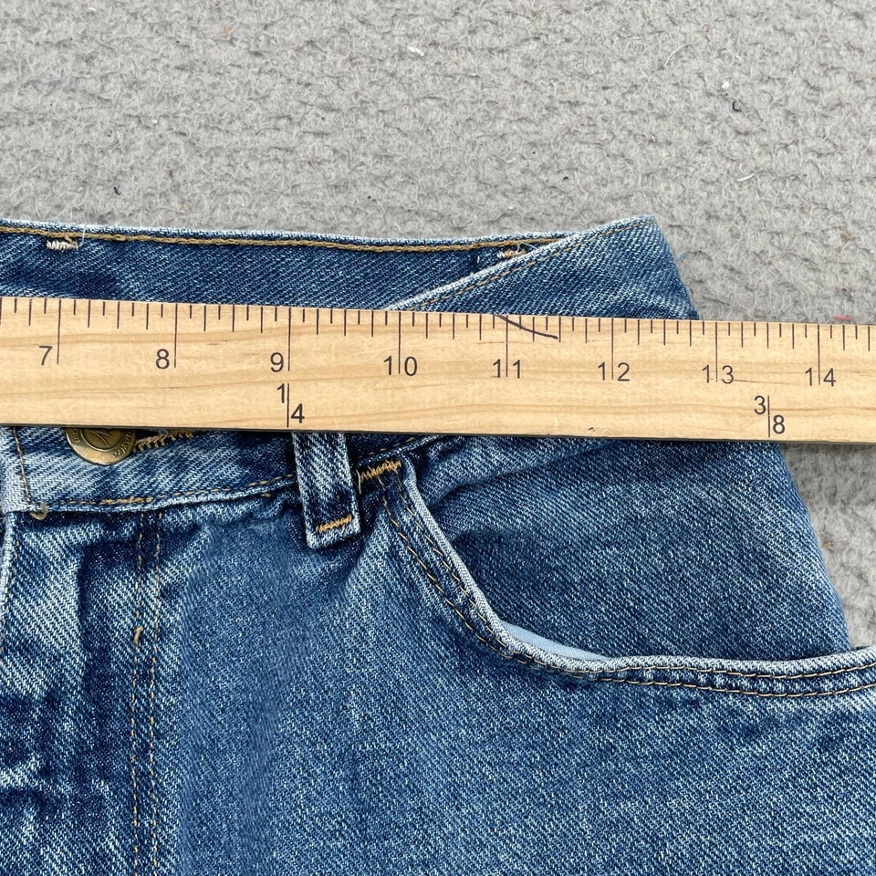 Pantalones Cortos Denim Wrangler Vintage Para Mujer 6 Azul Retro Clásico Y2K Americana Años 90 Foto 4 de 4