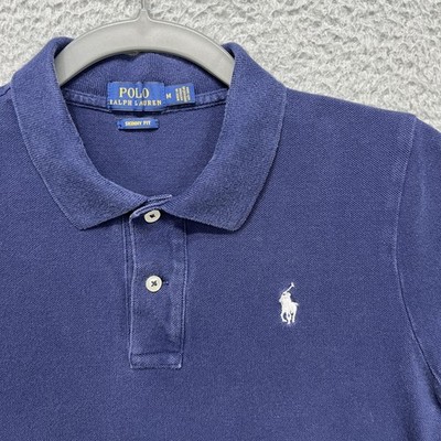 Polo Ralph Lauren Skinny Fit Polo Shirt Juniors Medium Blue Cotton