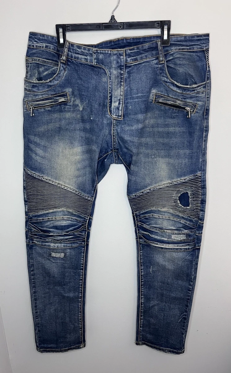 25+ Balmain Biker Regular Jeans for Men in 32 Inseam for sale