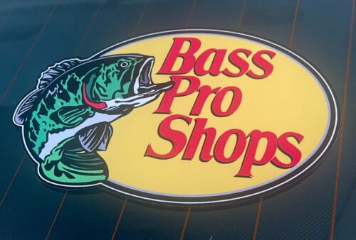 Autocollant de pêche vinyle pare-chocs voiture Bass Pro Shops autocollant environ 5 1/2 W x 3 1/2 - Photo 1 sur 10