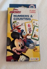 DISNEY Junior Mickey Mouse  Friends Number  Counting Learning Flash Cards NEW 