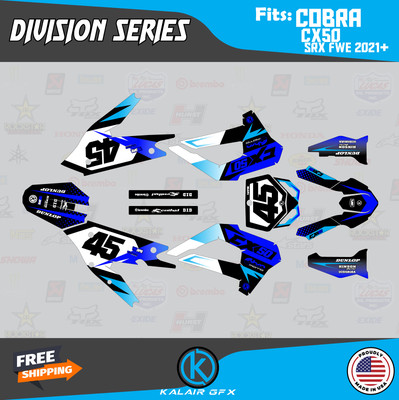 Graphics Kit for COBRA CX50 SRX FWE 2021 DIVISION-blue