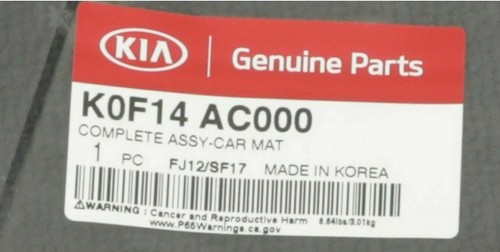 NUEVO FABRICANTE DE EQUIPOS ORIGINALES KIA SOUL 2020-2022 JUEGO DE ALFOMBRILLAS NEGRAS (4 PIEZAS) - Imagen 2 de 2