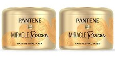2 PK Pantene Hair Mask Deep Conditioning Dry Damaged Hair Miracle Repair 6.4 oz