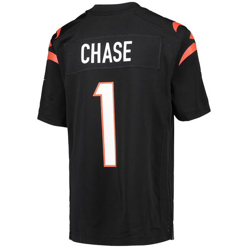 Herren #1 Ja'Marr Chase Orange Game Jersey Trikot — Alle genäht - Bild 7 von 29