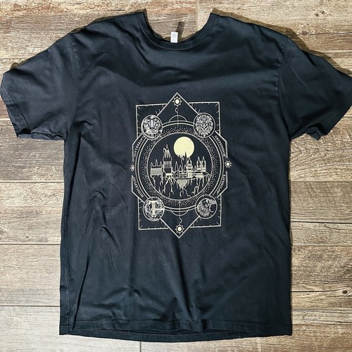 Harry Potter T-Shirt - Schwarz - Herren XL - Hogwarts Gold Celestial - Bild 1 von 4