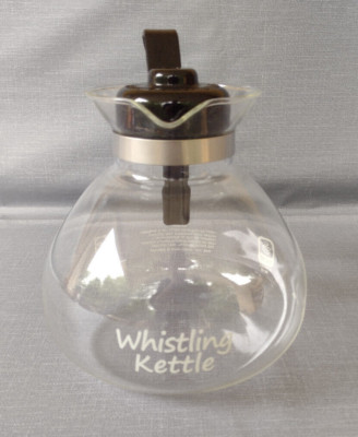Whistling Tea Kettle Medelco Glass Schott Glass 12 Cup Stove Top