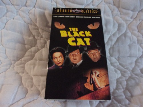 THE BLACK CAT VHS UNIVERSAL HORROR EDGAR ALLAN POE BASIL RATHBONE BELA LUGOSI - 第 1/8 張圖片