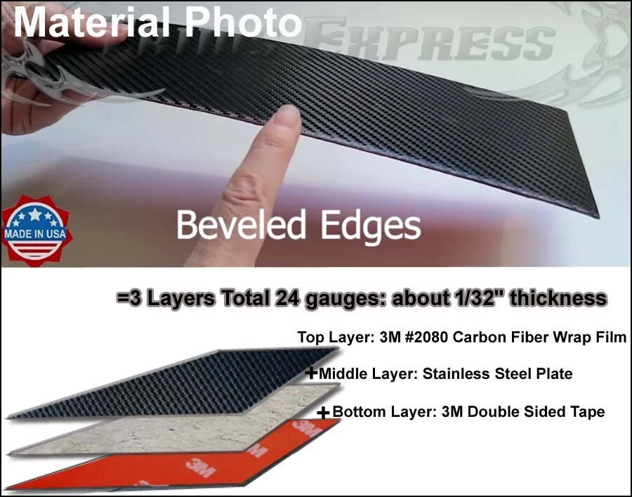 fit:2004-2010 NISSAN ARMADA Window Sill Trim Carbon Fiber Black 4Pc - Image 2 of 4