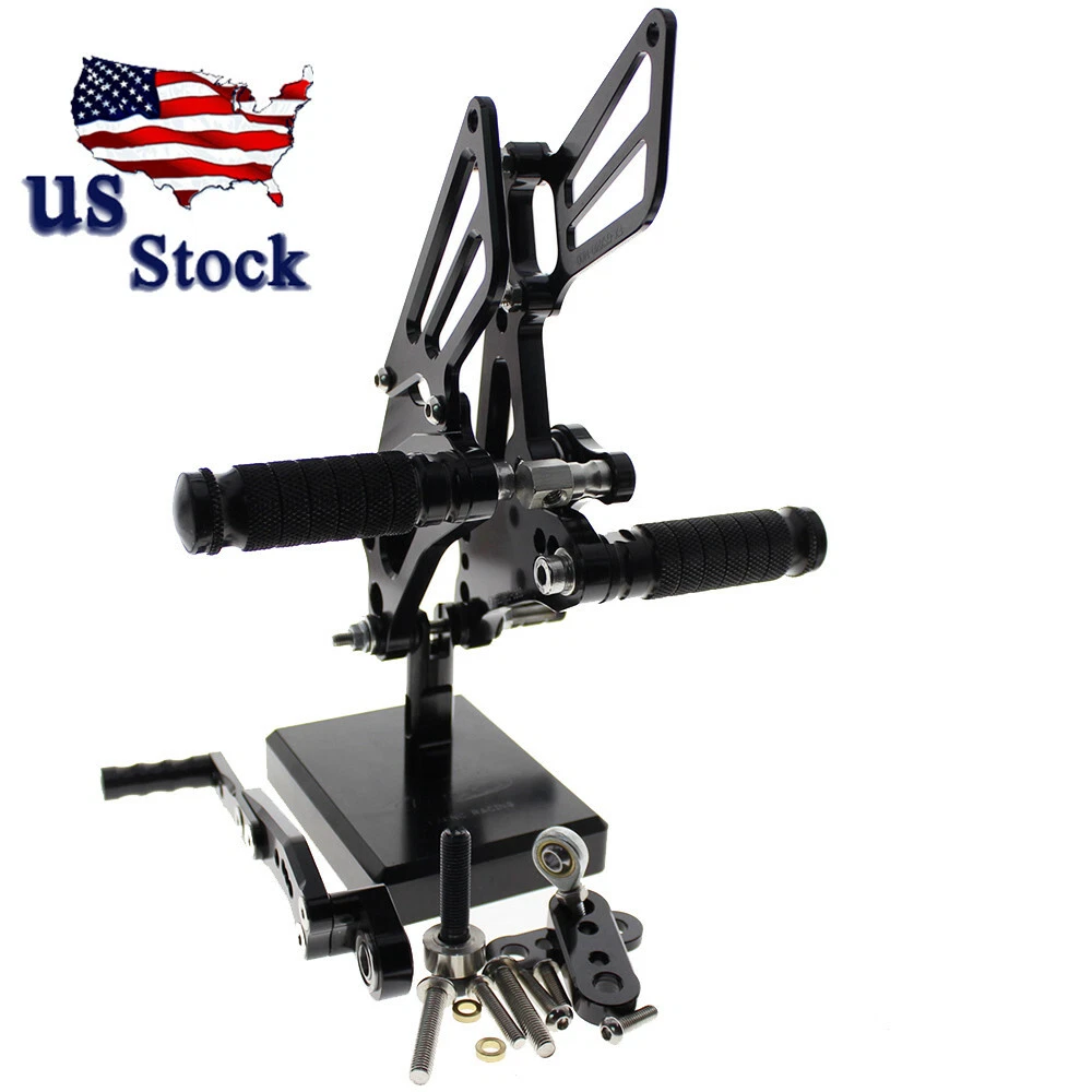 NICECNC Adjustable Footpegs 7075 Aluminum CNC Racing Rearsets Foot