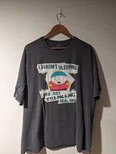 Vintage Y2K South Park Cartman I Wasn't Sleeping TV Show Gray XX-Large T-Shirt
