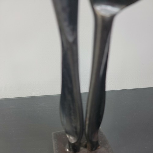 Kramer Sculptures steel hand forged in Canada Quiet Encounter 10" Figure 94Q 220 - Picture 3 of 9