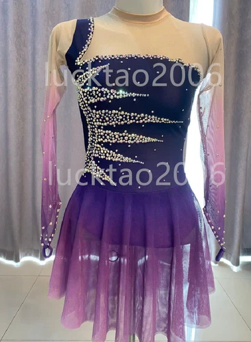 new style Figure skating Dress Ice Skating Baton Twirling Dress Sparkle 88172