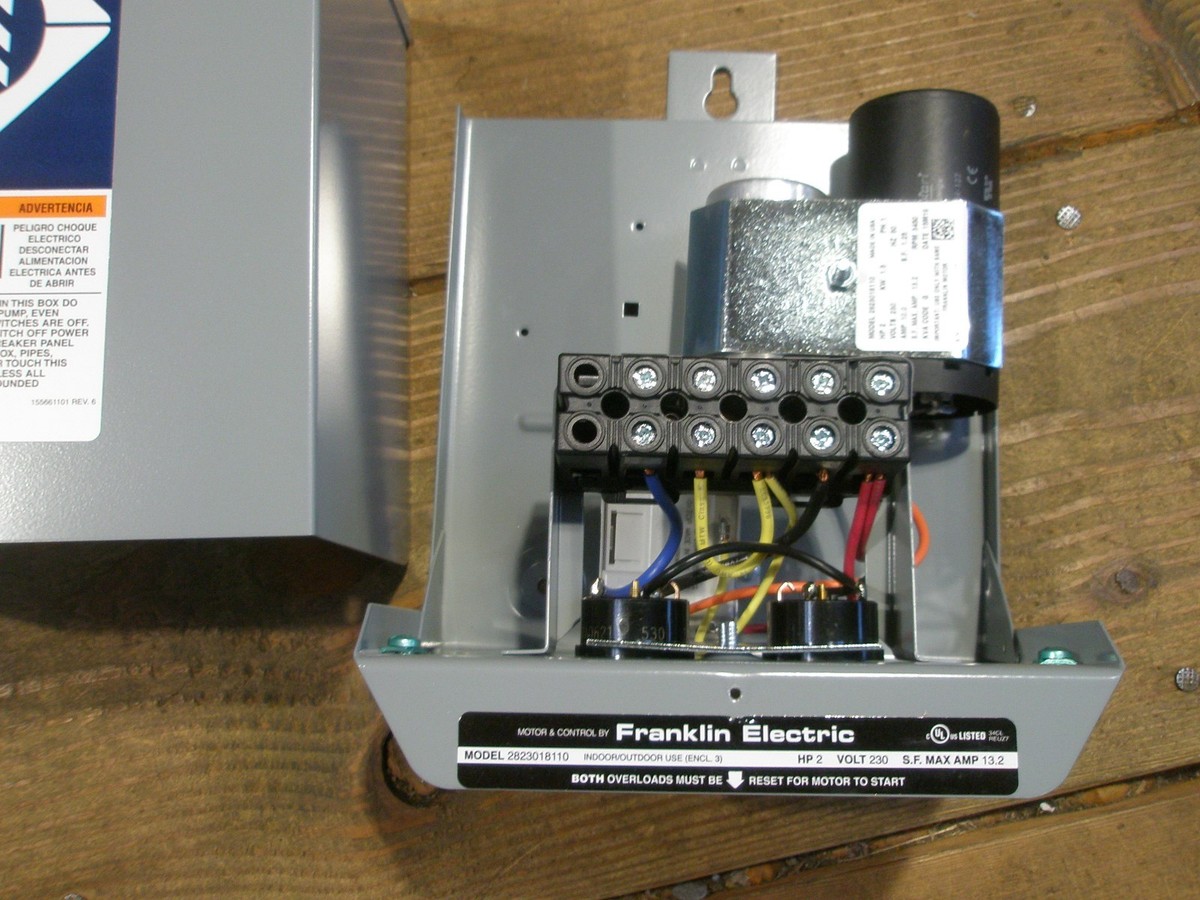 2 HP 230V 1PH Franklin Standard Control Box Submersible